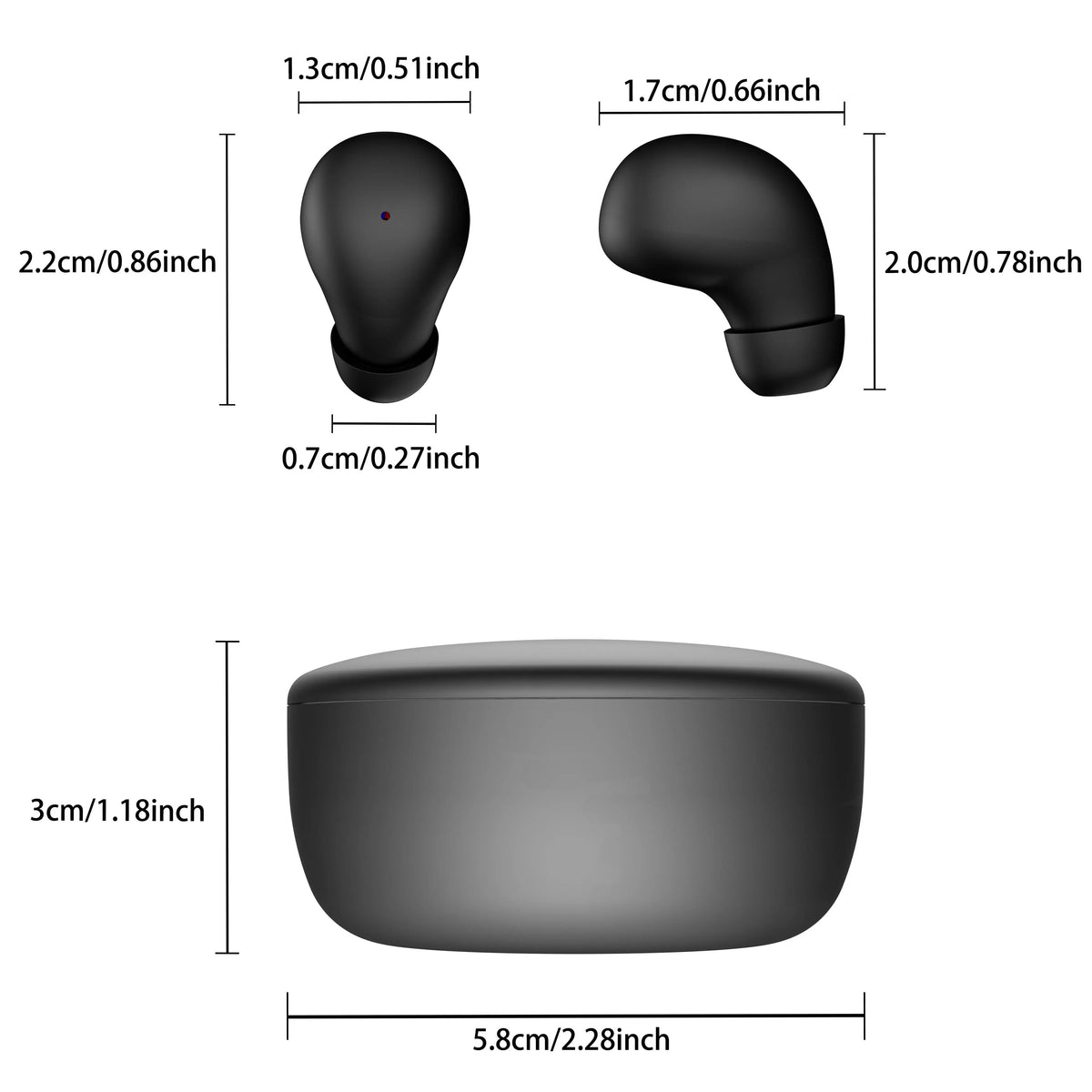 Mini Invisible Fast-Charge Bluetooth 5.4 Earbuds, Noise Cancellation, Stereo Audio, Lightweight Wireless In-Ear Headphones with Built-In Mic for Calls, Sports Party Bag Supplies & Gifts